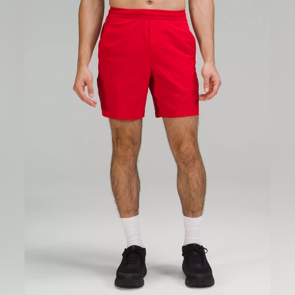 LULULEMON - Men’s Red Pace Breaker Linerless Short 7”, Team Canada Collection XL - Picture 5 of 6